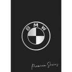 Suya Dayanıklı Yıkanabilir Bmw Oto Paspas Kağıdı Siyah Gümüş Baskı 50 Adet - 35X50CM - Kalın - Siyah - Beyaz