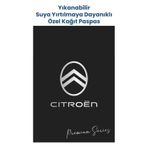 Suya Dayanıklı Yıkanabilir Citroen Oto Paspas Kağıdı Siyah Gümüş