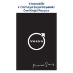 Suya Dayanıklı Yıkanabilir Volvo Oto Paspas Kağıdı Siyah Gümüş Baskı 50 Adet - 35x50cm - Kalın