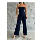 SUYA US WEAR Sandy Kumaş Straplez Bluz ve Pantolon Takımı