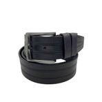 Süzer 500-61-22K-E 4.5 cm Siyah Tek Katmanlı Hakiki Manda Derisi Desenli Spor Kot Kemer