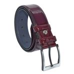 Süzer 7400-97 4 cm Bordo Rugan Suni Deri Dikişli Klasik Kemer
