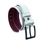 Süzer 9016-11 4 cm Beyaz Suni Deri Dikişli Model Spor Kemer