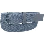 Süzer Deri elastik Esnek Unisex Örgü Kemer Gri - 105 cm