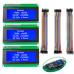 SuziePi 3 adet IIC I2C 2004 LCD Modül 20x04 LCD Ekran Modülü Ekran Arduino Ahududu Pi ile Uyumlu + 3 adet 20 CM 20Pin Kadın Erkek Jumper Telleri