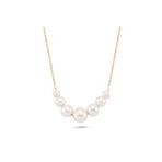 Süzme Doğal İnci Kolye Bileklik İkili Set (Rose)