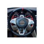 Suzuki Grand Vitara Uyumlu Dikmeli Direksiyon Kılıfı Alkantara Karbon Kırmızı