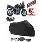 Suzuki Gsf 600 Bandit Branda Siyah Arka Çanta Uyumlu(Topcase) Motosiket Brandası Motor Örtüsü Çadır Su Geçirmez Motosiklet Kılıfı Motor Brandası,lastikli,taşıma Torbalı