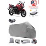 Suzuki Gsf 650 Bandit S Branda Gri Arka Çanta Uyumlu(Topcase) Motosiket Brandası Motor Örtüsü Çadır Su Geçirmez Motosiklet Kılıfı Motor Brandası,lastikli,taşıma Torbalı