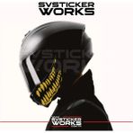 Sv Sticker Works Ağız Diş Köpekbalığı Sticker Kask Vizör Sticker Tüm Kasklar Uyumlu 2 Adet Sağ Sol - Metalik Altın - SVSTICKERWORKS