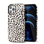 Svanove iPhone 12 Pro Max Kılıf Leopar Çita Baskı, Hibrid 2'si 1 Arada Koruma İnce İnce Yumuşak Silikon Kapak Kadınlar Kız Spot için