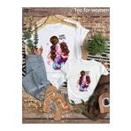 SVART WEAR Anne Kız Kombin Tişört Takımı T-Shirt Twin Kız Çocuk Anne Super mom (TEKLİ FİYAT)