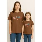 SVART WEAR MAMA MINI Anne Kız Kombin Tişört Takımı T-Shirt Twin Anne Kız Çocuk Oversize (TEKLİ FİYAT)