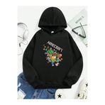 SVART WEAR Minecraft Baskılı %100 Pamuk Kanguru Cepli Kapüşonlu Çocuk Sweatshirt