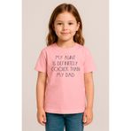 SVART WEAR Mom Aunt Hala Yes Baskılı Çocuk Tişört Tshirt Anne kız twin 100% Pamuk