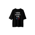 SVART WEAR Need Money For BMW Arka taraf Baskılı Oversize Tshirt Tişört %100 Pamuk