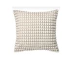 Svartpoppel kırlent kılıfı kırık beyaz 50x50cm kabartmalı