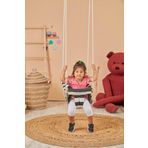 Svava Plus Ahşap Bebek Salıncak, Tavana Asılan Çocuk Salıncağı Siyah & Beyaz