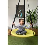 Svava Tavana Asılan Ev Tipi Çocuk Salıncağı - Yuvarlak Bebek Çocuk Hamak Salıncak (SARI)