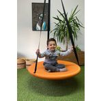 Svava Tavana Asılan Ev Tipi Çocuk Salıncağı Yuvarlak Bebek Çocuk Hamak Salıncak Turuncu