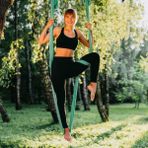 Svava Yoga Fly Hamağı, Antigravity Yoga Denge Spor Aleti (Yeşil)