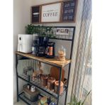 Sveb Lüks Kahve Köşesi / Mutfak Bangosu / Çok Amaçlı Raf / Metal Kahve Standı / Metal Stand - Siyah