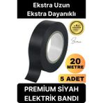 Svein 5 Ad. 20 mt Yalıtım Izole Pvc Elektrik Bandı Su Geçirmez Sızdırmaz Koruma Bant Siyah