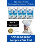 Svein 5 Adet Tek Kullanımlık Anında Hazır Soğuk Kompres Ped Buz Torbası Acil İlk Yardım Paketi Terapi - 00