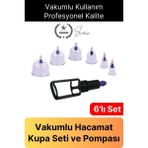 Svein 6'lı Kupa Vakumlu Masaj Aleti Hacamat Pompalı - Altın