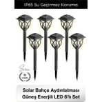 Svein #bahçeaydınlatma Solar Bahçe Aydınlatması Güneş Enerjili LED 6'lı Set Su Geçirmez Dekoratif Gün Işığı Otomatik Sensörlü Kazıklı Dış Mekan Yol Çim Teras Balkon Peyzaj Lambası IP65 - 1