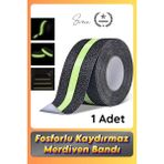 Svein #bant 1 Adet Fosforlu Kaydırmaz Merdiven Bandı 5 cm x 3 M Fotolümenli Yeşil Zemin Güvenlik Basamak