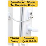 Svein Çelik Halatlı Kablolu Anahtarlı Dayanıklı Pvc Kapı Pencere Emniyet Çocuk Güvenlik Kilidi 1 Adet