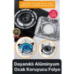 Svein Çok Amaçlı Pratik Leke Önleyici Isıya Dayanıklı Yıkanabilir Alüminyum Ocak Koruyucu Folyo - 10 Adet - 23 x 23 cm