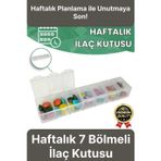 Svein Dayanıklı Düzenleyici Organizer Abs Plastik Şeffaf Haftalık Günlük 7 Bölmeli İlaç Hap Saklama Kutusu