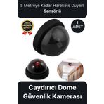 Svein Deluxe 5 Metre Harekete Duyarlı Pilli Yanıp Sönen Kırmızı Işıklı Caydırıcı Dome Güvenlik Kamerası