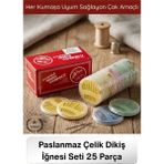 Svein #dikiş Paslanmaz Çelik Dikiş Iğnesi Seti 25 Parça Profesyonel Terzi Nakış Hobi El Dikiş Kiti Kumaş Tamir Aksesuarı Çok Boyutlu Dayanıklı Saklama Kutulu Hassas Dikiş Malzemesi - 1