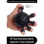 Svein #elyayı El Yayı Kavrama Gücü Egzersiz Topu Gripball Bilek Parmak Güçlendirme Aparatı Stres Giderici Odaklanma Antrenman Ekipmanı Rehabilitasyon Spor Fitness El Kas Geliştirme Topu - 000-Siyah