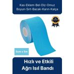 Svein Hızlı Etkili Mavi Bel Diz Omuz Boyun Sırt Bacak Kas Eklem Kinezyo Ağrı IsıI Bandı 5cm x 5m