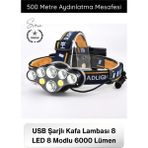 Svein #kafalambası USB Şarjlı Kafa Lambası 8 LED 8 Modlu 6000 Lümen Su Geçirmez Profesyonel Kafa Feneri Cob T6 Xpe Sensörsüz Kamp Balıkçılık Avcılık Koşu Tamir Outdoor Işıldak - 1 - 010 - Beyaz