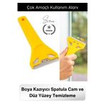 Svein #Kazıyıcı Profesyonel Boya Kazıyıcı Spatula Cam Kazıma Aparatı Yüzey Temizleme Bıçağı Paslanmaz Çelik Jiletli Etiket Harç Silikon Sökücü Ergonomik Saplı Endüstriyel Temizlik Aleti 1 Adet