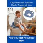 Svein #klozet Mavi Kulplu Klozet Küçültücü Çocuk Adaptörü Tuvalet Eğitimi Için Kaymaz Oturağı Küçültücü