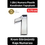 Svein No 1 Kapı Numarası Kendinden Yapışkanlı Masa Dolap Plastik Ev Posta Kutusu Dış Mekan Daire 3,75 cm