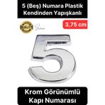 Svein No 5 Kapı Numarası Kendinden Yapışkanlı Masa Dolap Plastik Ev Posta Kutusu Dış Mekan Daire 3,75 cm