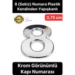 Svein No 8 Kapı Numarası Kendinden Yapışkanlı Masa Dolap Plastik Ev Posta Kutusu Dış Mekan Daire 3,75 cm