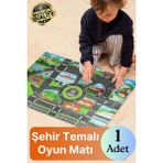 Svein #oyunmatı Eğitici Araba Yolu Deseni Halı Hayal Gücü Keşfetmek Mutlu Eğlenceli Şehir Temalı Oyun Matı - diğer