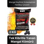 Svein Özel Üretim Pratik Kullanımlı Piknik Odun Çıra Gerektirmeyen Tek Kibritle Yanan Mangal Kömürü 2 KG
