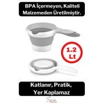 Svein Pratik Premium Katlanır Sert Plastik Koçero Maşrapa Su Kovası Bulaşık Yıkama Leğeni 1200 ml