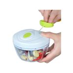 Svein Premium Manuel 3 Bıçaklı Ipli Çekmeli Paslanmaz El Blender Kolay Hızlı Meyve Sebze Soğan Doğrayıcı