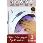 Svein Profesyonel Dijital Göstergeli Otomatik 36W 12 Adet Uv Led Işıklı 3 Modlu Tırnak Jel Oje Kurutucu