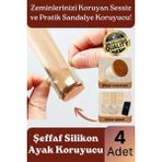 Svein #sandalye Sessiz Sürtünme Çizilme Önleyici Keçeli Şeffaf Silikon Sandalye Ayak Koruma Pedi 4 Adet
